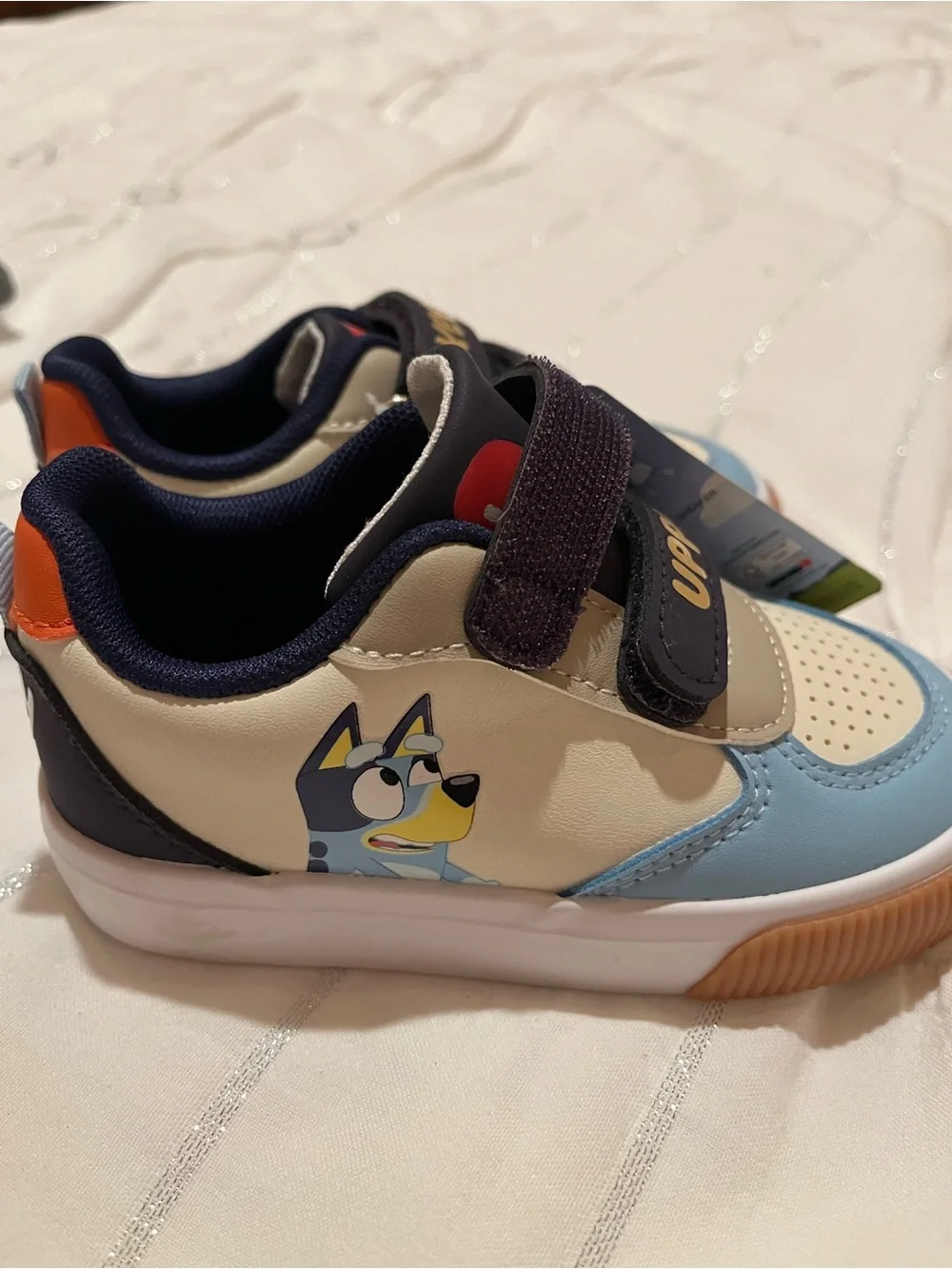 Keepy Uppy Kids Blue and Cream Velcro Sneakers